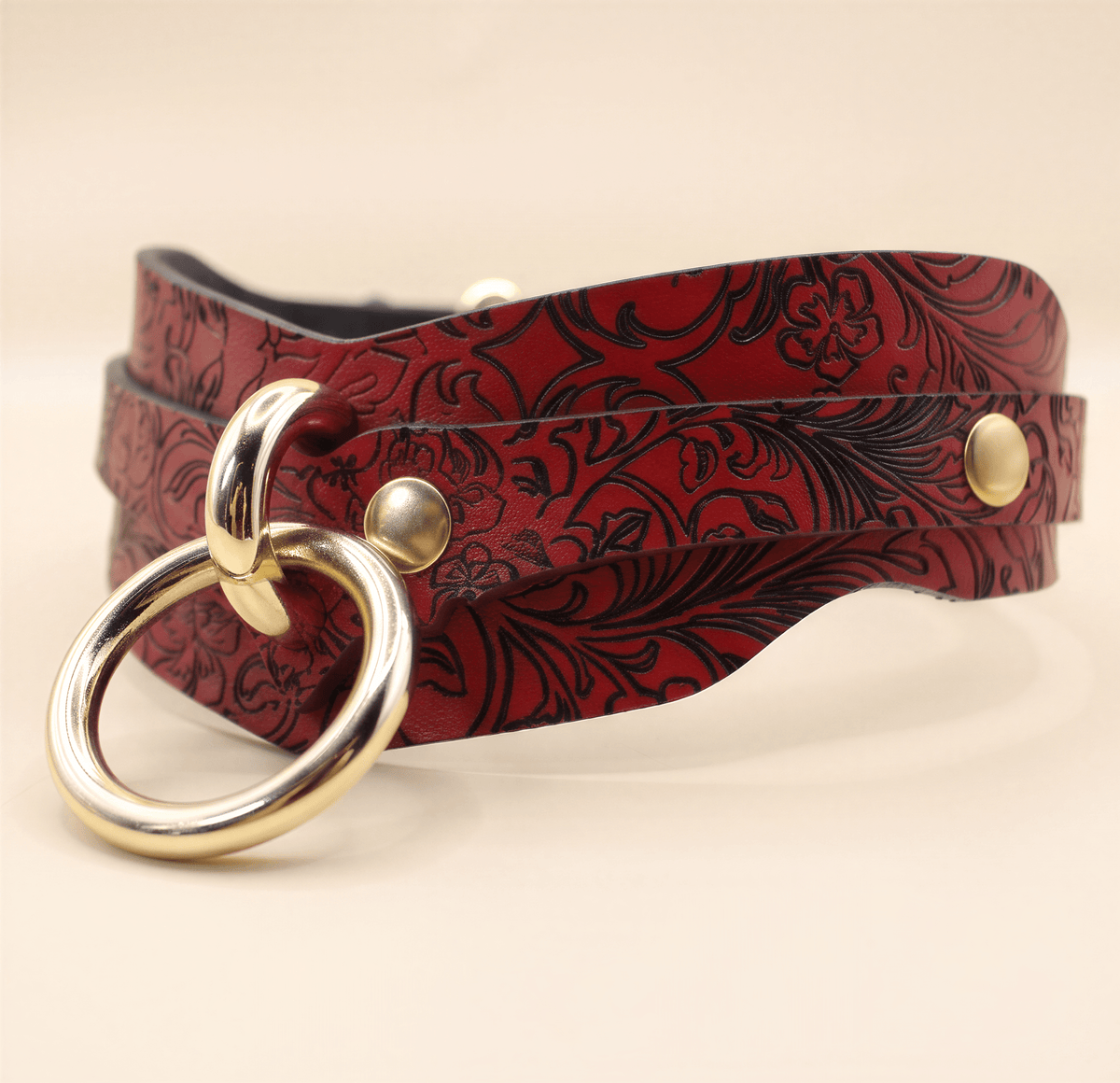 Leather BDSM Collar Posture Collar Choker - BDSM Statement
