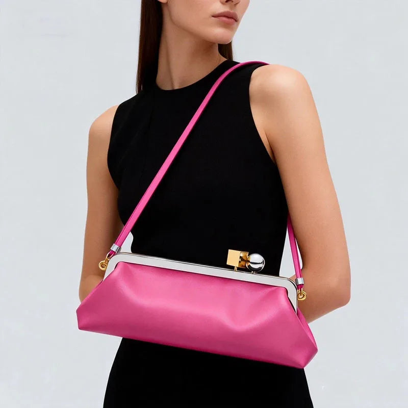Luxury Kisslock Clip Clutch Ladies Evening Bags for Women Handbags Fashion Designer Shoulder Bag New Frame Wedding Purses Pouch