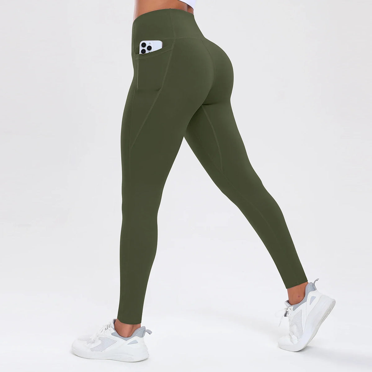 Women Yoga Pants with Pockets Butt Lifting Tummy Control Sports Leggings High Waist Fitness Tights Gym Clothing Sportswer