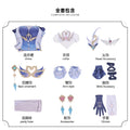 Genshin Impact Odette Cosplay Costume Women Sexy Play Outfit Dress Elegant Halloween Party Prop Wig