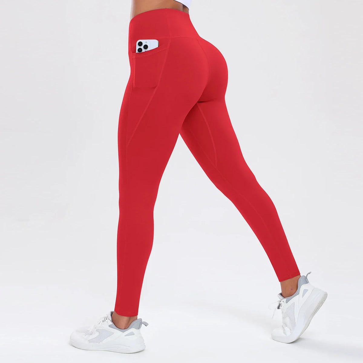 Women Yoga Pants with Pockets Butt Lifting Tummy Control Sports Leggings High Waist Fitness Tights Gym Clothing Sportswer
