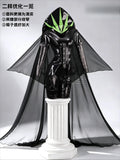 Game Fate/Grand Order Kingprotea Cosplay Costume Women's black sexy hooded leather jumpsuit Halloween party gothic uniform