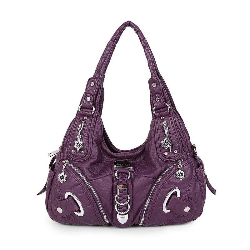 Angel Kiss Women Handbags Fashion Shoulder Bag Large Tote Top-handle Shopping Pack Multifunctional Satchel Lady Hobos Big Purse