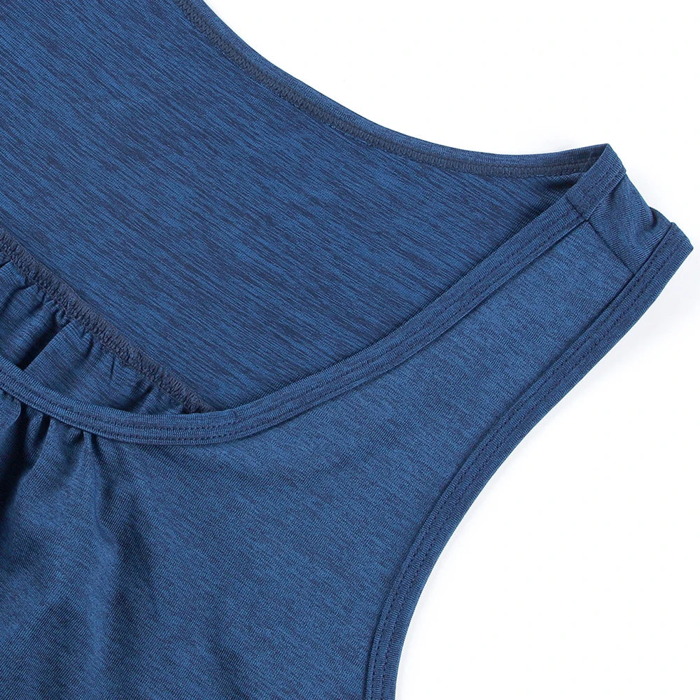 V-Neck Pleated Sleeveless Yoga Top for Women Loose Sports Top Solid Color Elastic Shirts Running Exercise Vests Gym Clothing
