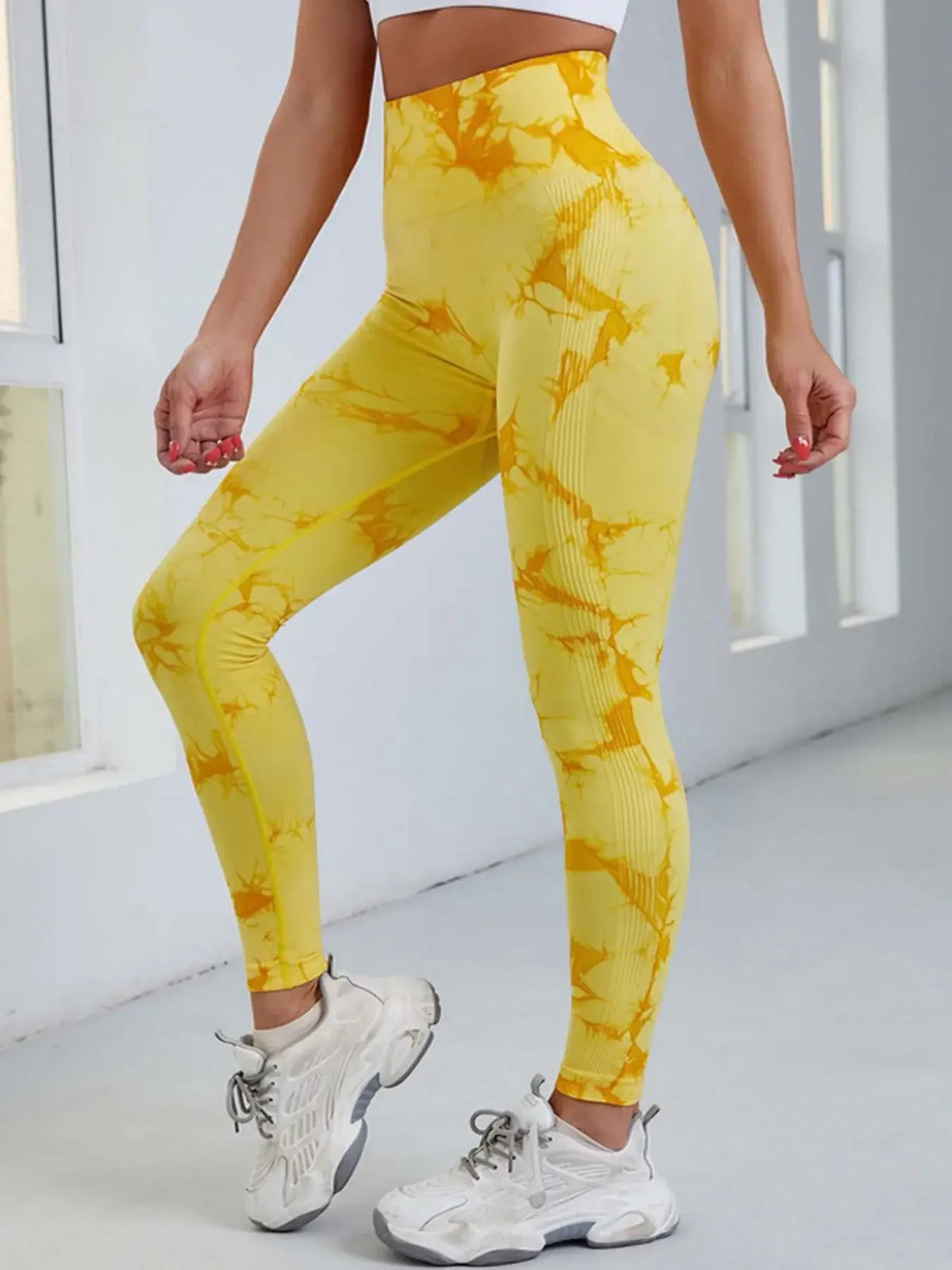 Women's Seamless Tie-dye Yoga Pants High Waist Soft Comfortable Gym Fitness Sportswear Workout Leggings Tights
