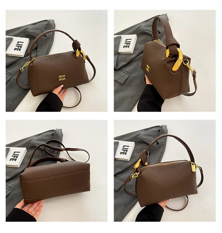 Women handbag with high-end feel, lunch box bag, work commuting texture, lunch box bag, shoulder bag, crossbody bag, hand-held