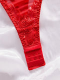 Women Lace Embroidery Bodysuit Sexy Underwear Overalls Bodycon Erotic One Piece Sleepwear Lace Up Chic Strappy Jumpsuit