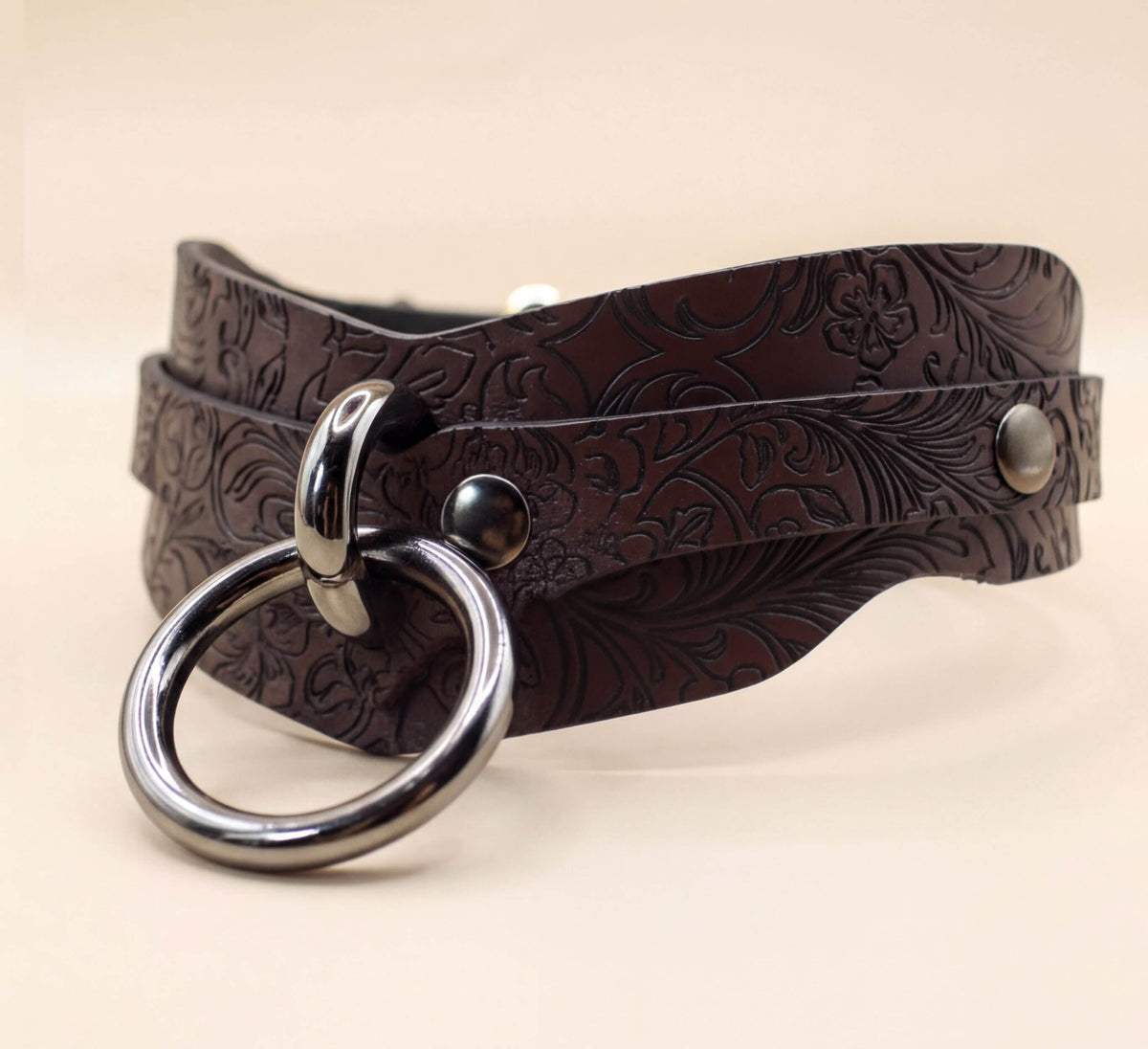 Leather BDSM Collar Posture Collar Choker - BDSM Statement