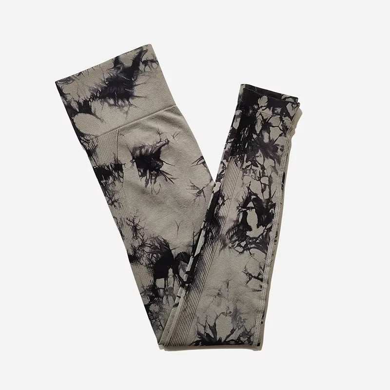 Tie Dye Seamless Leggings For Women High Waist Yoga Pants  Scrunch Butt Lifting Tights Fitness Workout Leggins Gym Clothing