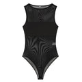 HXAO Woman Tulle Black Bodysuit Summer Sleeveless Sheer Body Y2K Sexy Hot Corset Mesh Bodysuit Lingerie Party Club Night Out