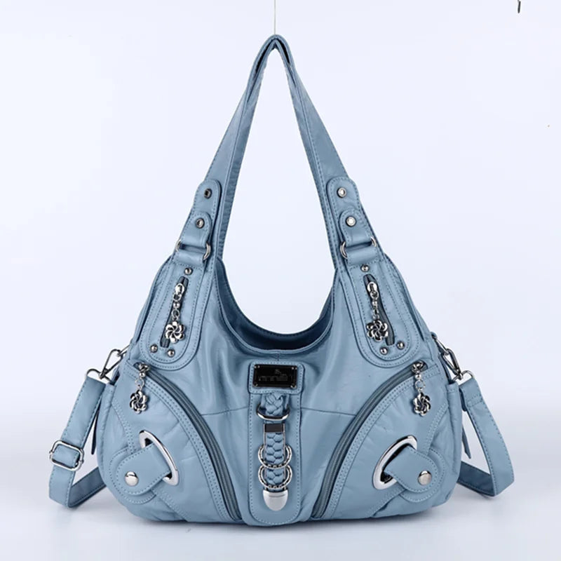 Angel Kiss Women Handbags Fashion Shoulder Bag Large Tote Top-handle Shopping Pack Multifunctional Satchel Lady Hobos Big Purse