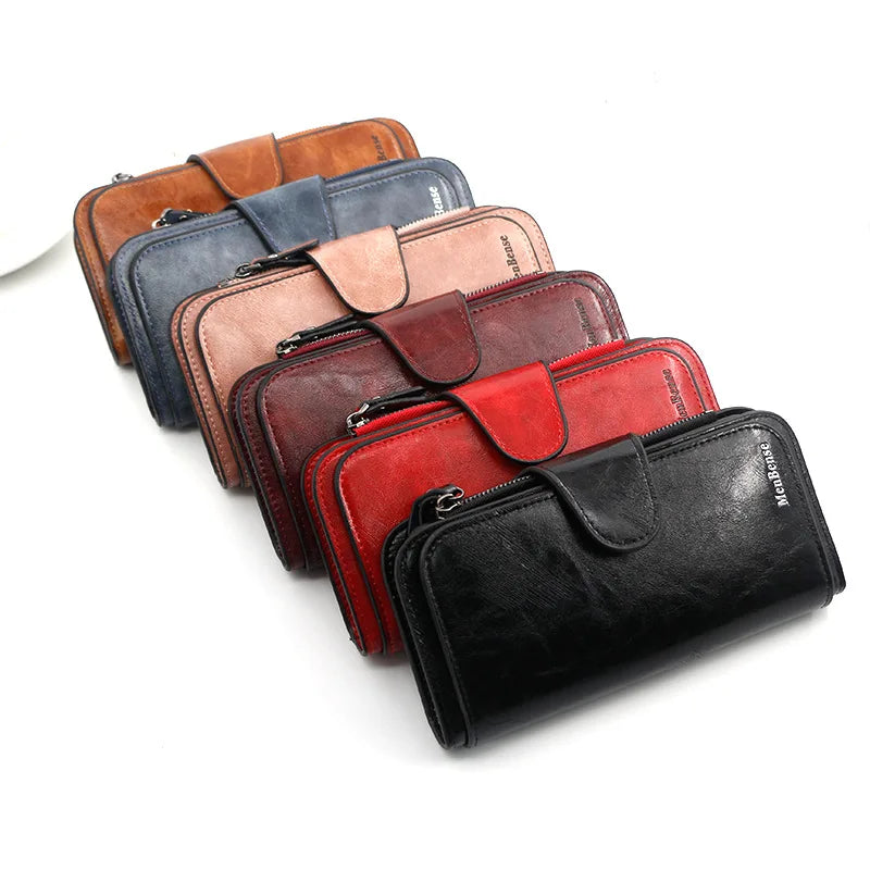 Fashion  Wallet Woman Long Clutch PU Leather Hand Bag Large Capacity Card Holder Zipper Coin Purse Money Bag for Ladies
