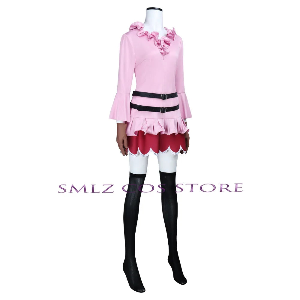 Anime Koala Cosplay Costume Woman Koala Pink Dress Hat Sexy Uniform Wig Set Halloween Carnival Party Play Outfit for Women