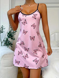 Butterfly Spaghetti Strap Nightgown