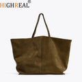 Women's Large Suede Bag Luxury Designer New Tote Bag for Everyday Style Large Capacity Fashion Shoulder Handbag for Ladies
