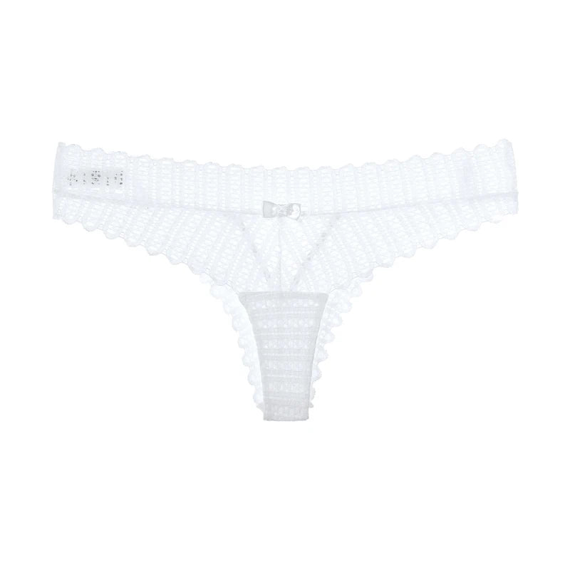 Meet'r Women Sexy Lace Panties Low-waist G String Thong Underwear Female Hollow Out Transparent Temptation Lingerie