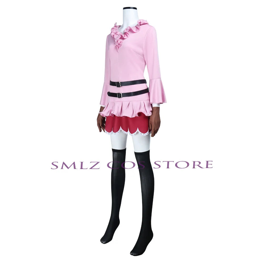Anime Koala Cosplay Costume Woman Koala Pink Dress Hat Sexy Uniform Wig Set Halloween Carnival Party Play Outfit for Women