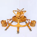 Bondage Gear Marble Mustard Deluxe BDSM Harness with Cuffs