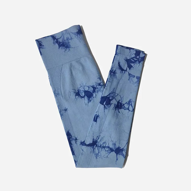 Tie Dye Seamless Leggings For Women High Waist Yoga Pants  Scrunch Butt Lifting Tights Fitness Workout Leggins Gym Clothing