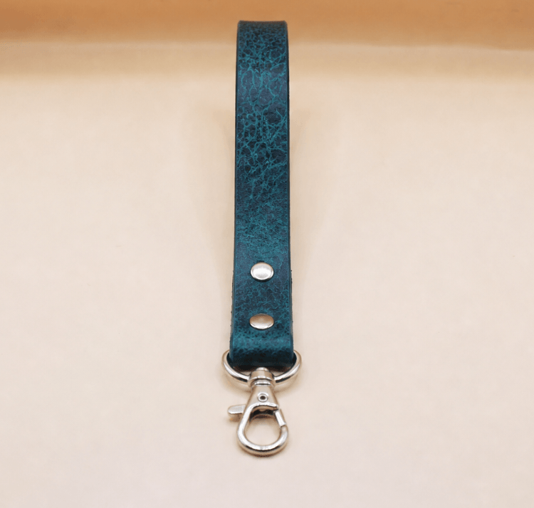 Marble Aqua Mini BDSM Leather Leash