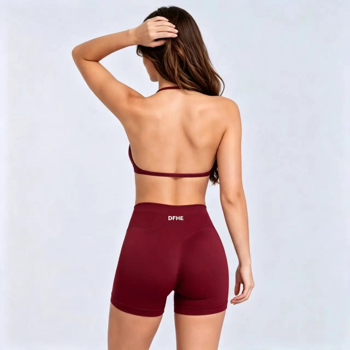 DFHE Women's High Waist Fitness Workout Yoga Shorts Butt Lift Gym Running Sportswear Push up Leggings