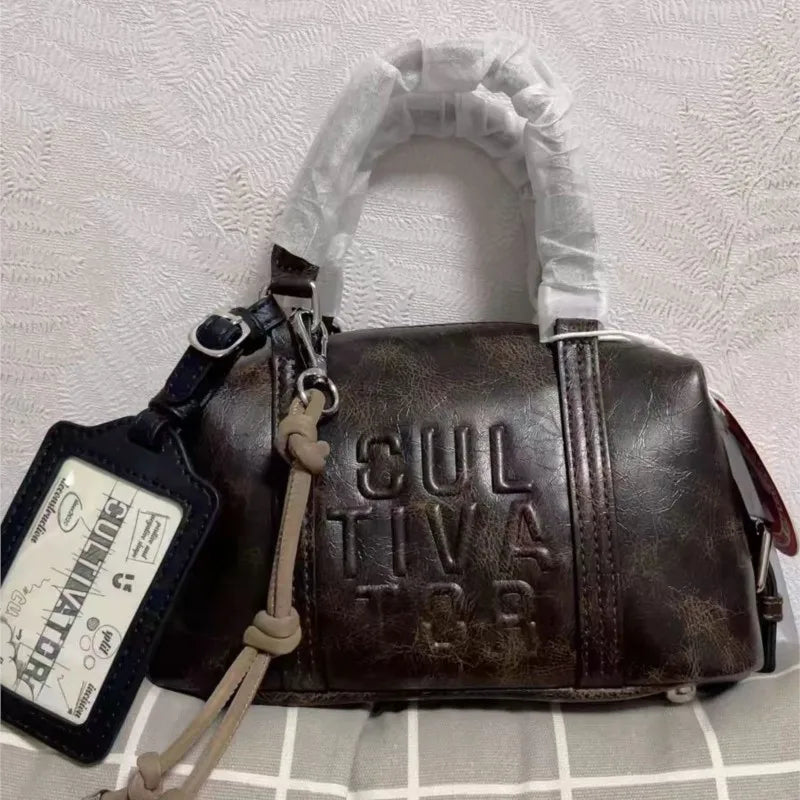 JIAERDI Vintage Style Card Slot Boston Handbag Women Trendy Multifunctional Shoulder Bag Ladies Leather Spacious Luxury Bags Y2k