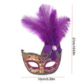 Rhinestone Half-Face Lace Mask Multicolor Seductive Style Feather Mask Cosplay Masquerade Halloween Festival Party Mask Ladies