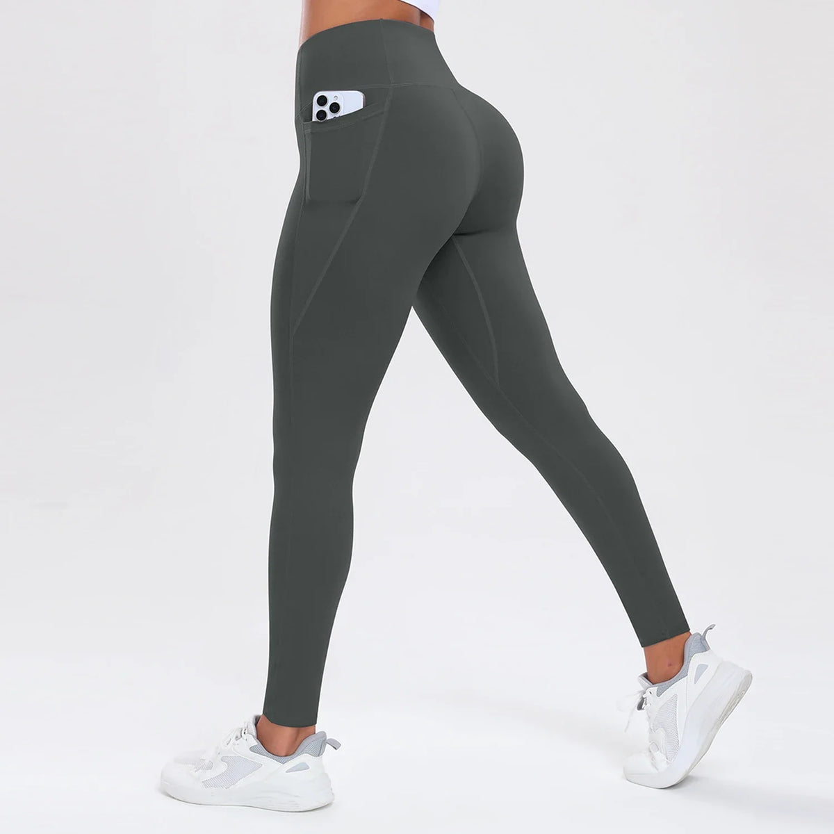 Women Yoga Pants with Pockets Butt Lifting Tummy Control Sports Leggings High Waist Fitness Tights Gym Clothing Sportswer