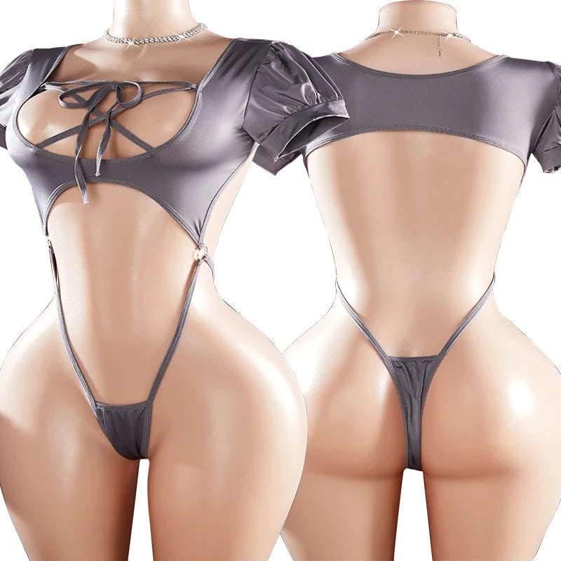 Cool Sexy Lingerie Set Porn Tights Women Lace Transparent Bra & Brief Set Erotic Costumes One Piece Bodysuit Sex Underwear Suits