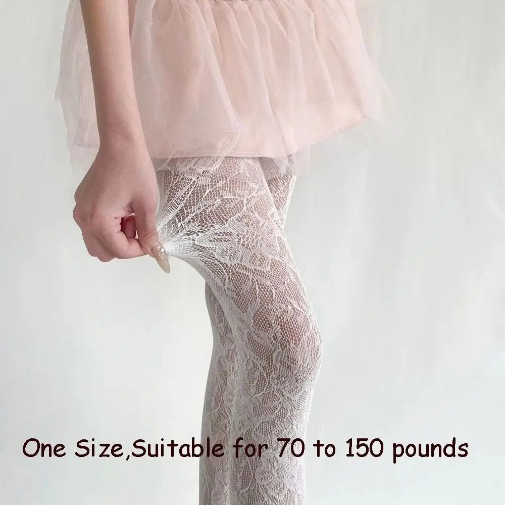 Gothic Thin Floral Lace Tights Breathable High Elastic Hollow Out Pantyhose Sexy Hipster Leggings Women