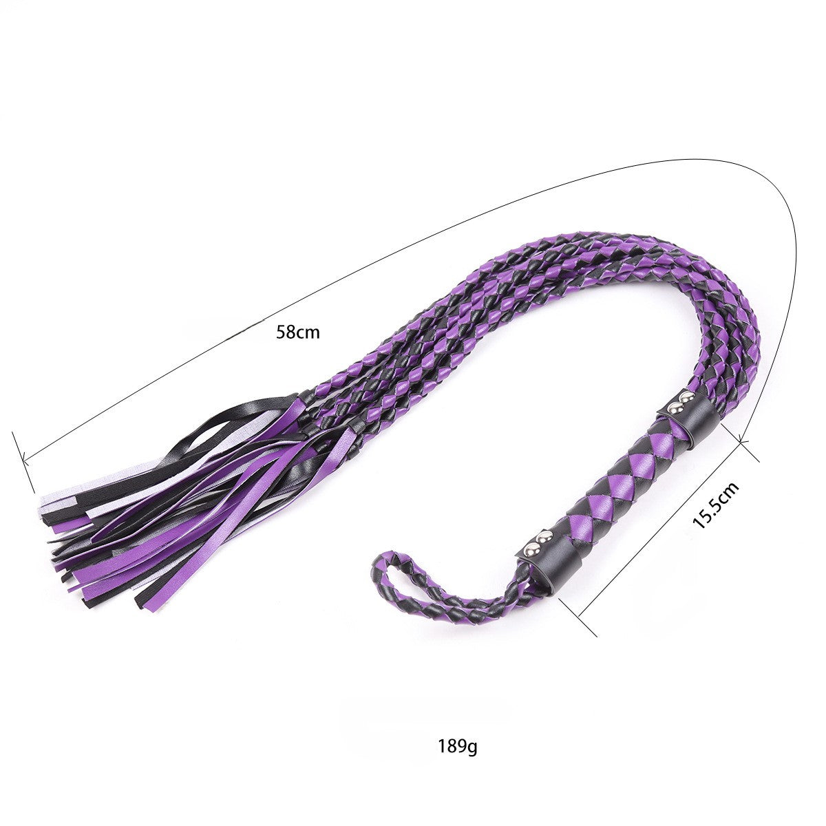 8 Strand Leather Flogger Whip