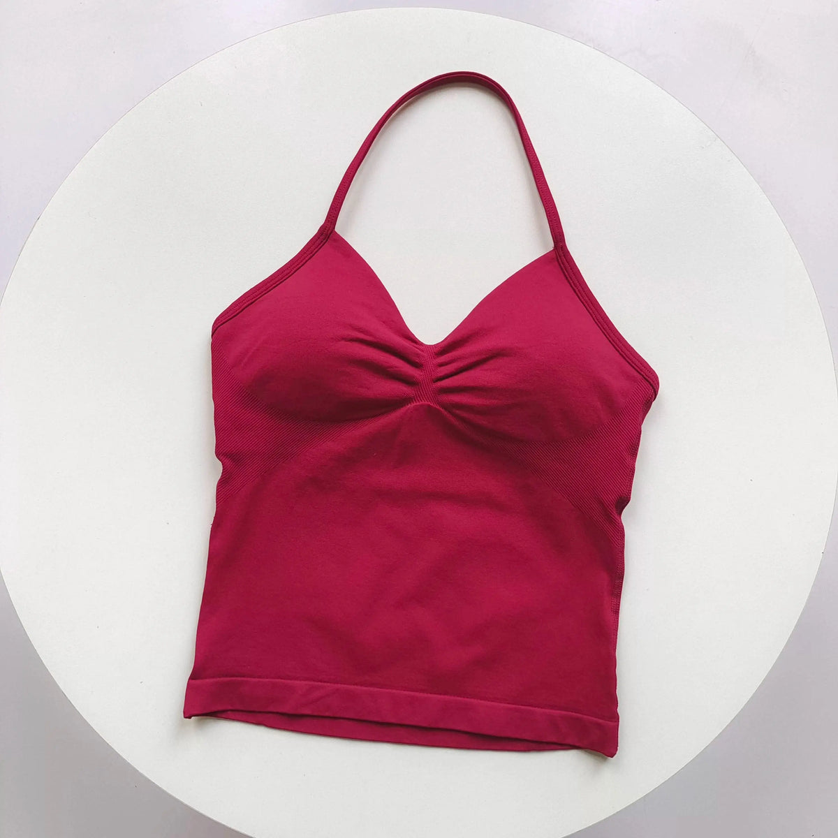 Women's Sexy Sports Bra - Open Back Design, Breathable Stretchy Fabric for Yoga - Elegant Solid Color All-Season Activewear