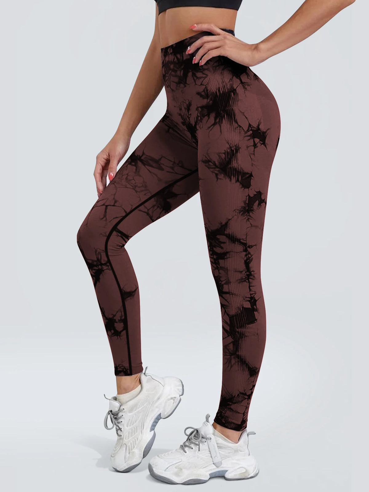 Women's Seamless Tie-dye Yoga Pants High Waist Soft Comfortable Gym Fitness Sportswear Workout Leggings Tights