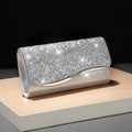 New metallic sequin evening bag - elegant lady-style banquet party dress handbag - fashionable chain strap cross-body bag