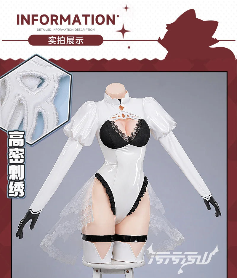Azur Lane Linkage Automata 2B Cosplay Costume YoRHa No. 2 Type B Women's sexy leather jumpsuit Halloween party private suit