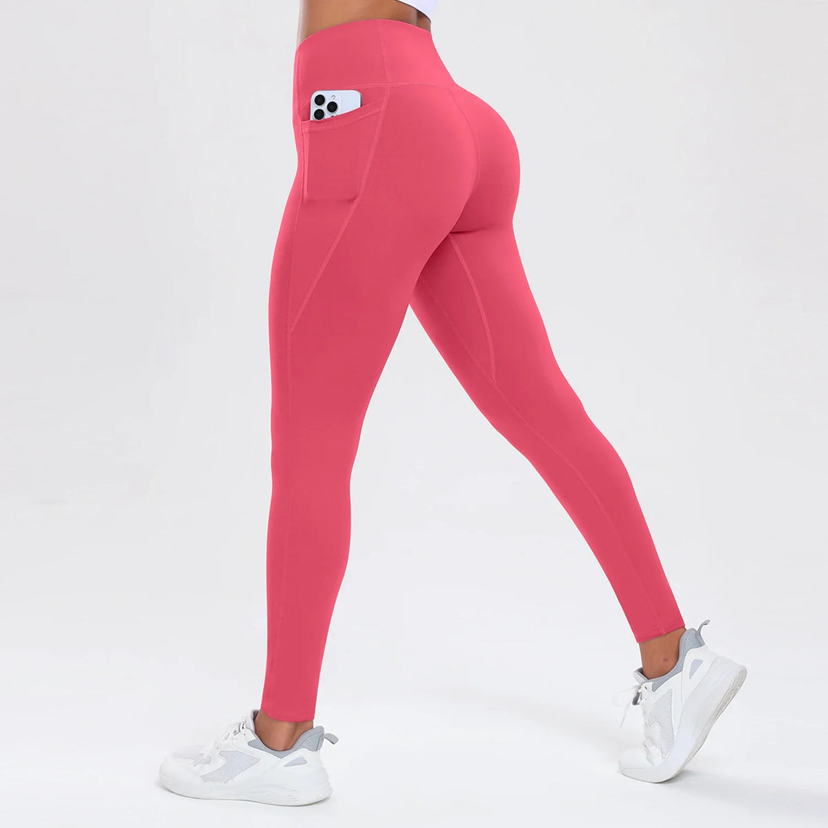 Women Yoga Pants with Pockets Butt Lifting Tummy Control Sports Leggings High Waist Fitness Tights Gym Clothing Sportswer