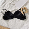 Elegant Breathable Lace Flower Bra Thin Adjustable Deep-V Bra Intimates Bowknot Underwear for Women Gifts