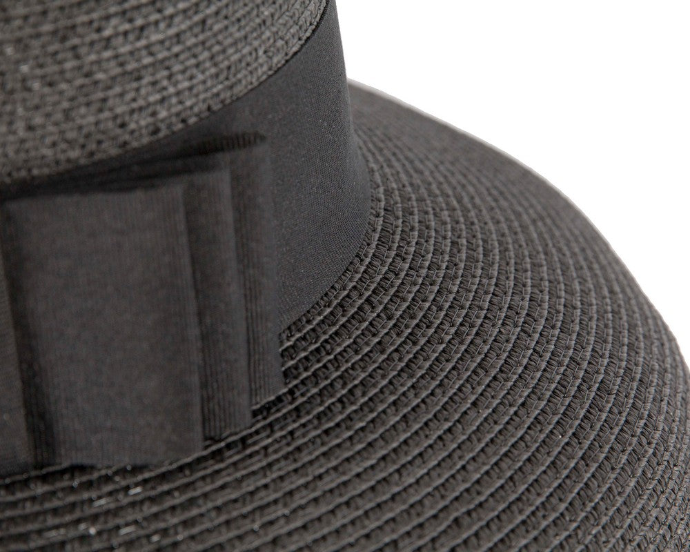 Elegant black ladies summer beach hat