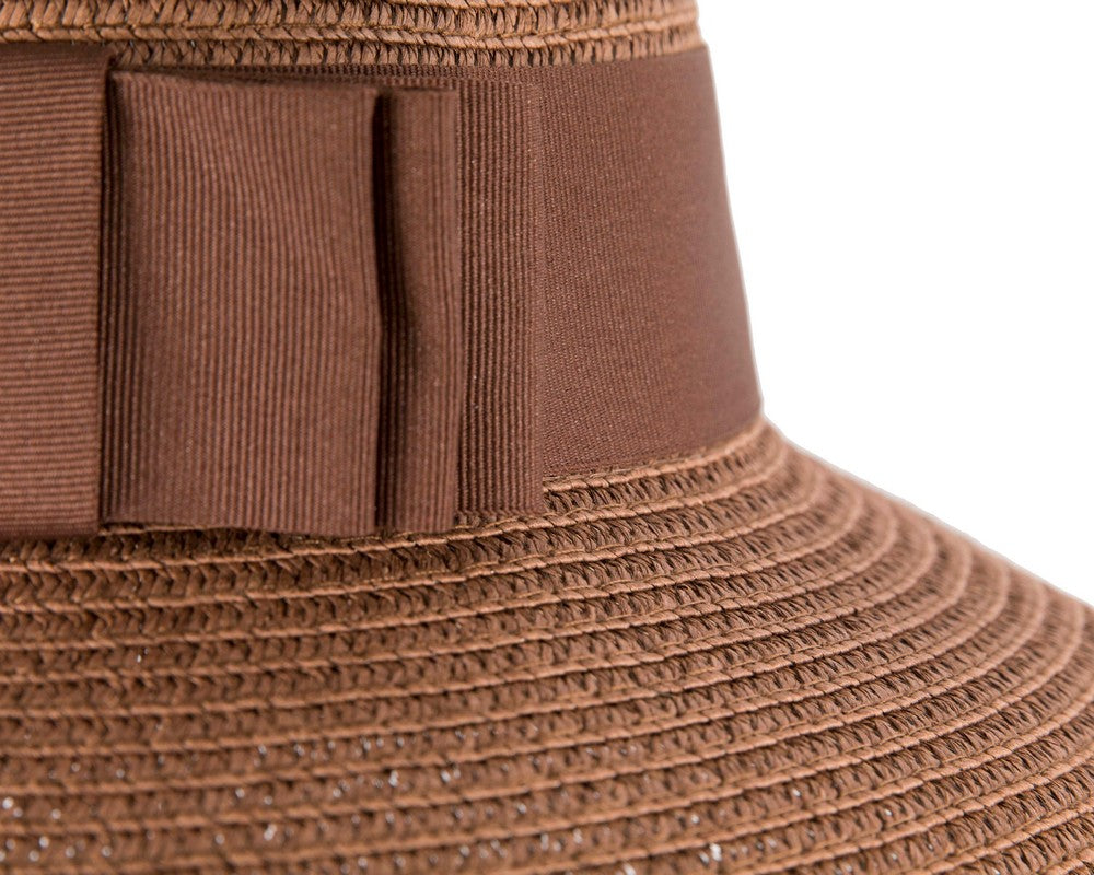 Elegant bronze ladies summer beach hat