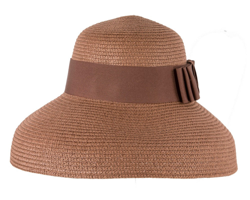 Elegant bronze ladies summer beach hat