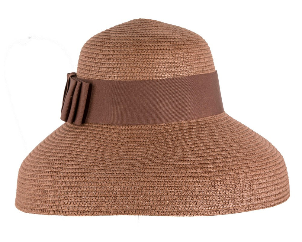 Elegant bronze ladies summer beach hat