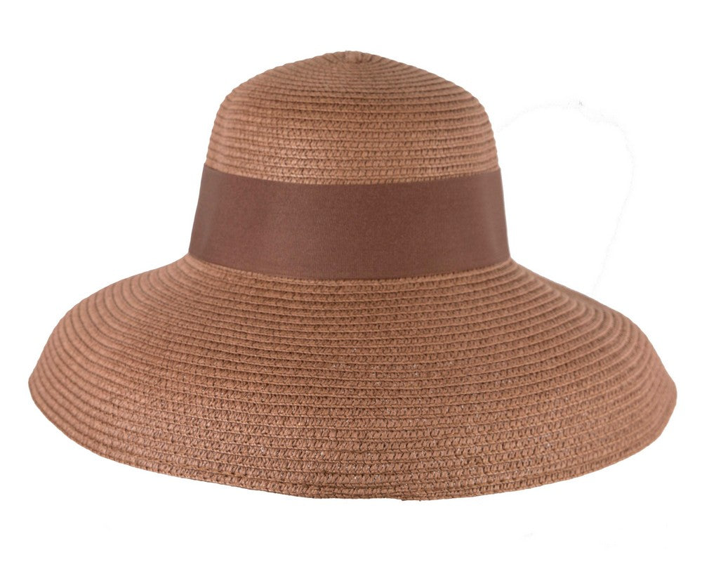 Elegant bronze ladies summer beach hat