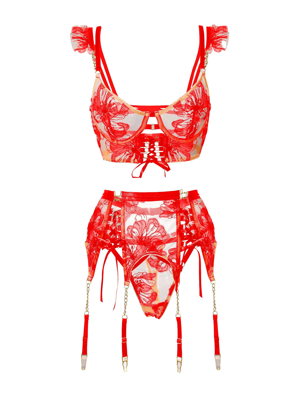 Red Lingerie Set