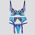 Blue Satin Lingerie