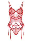 Red Patent Leather Lingerie Set