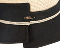 Black straw ladies summer beach hat