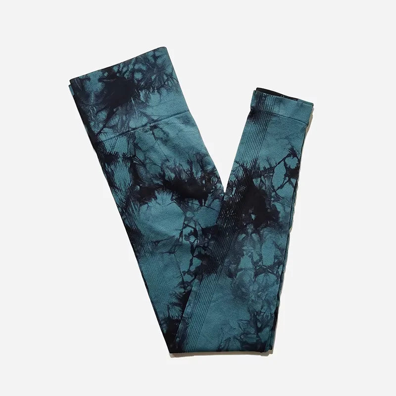 Tie Dye Seamless Leggings For Women High Waist Yoga Pants  Scrunch Butt Lifting Tights Fitness Workout Leggins Gym Clothing