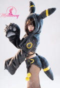 Mobbunny PM Derivative Furry Paw Women's Sexy Lingerie Kawaii Plush Homewear Paw Gloves Hoodie Top and Bra Panty with Stockings