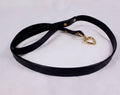 Black BDSM Leather Leash 90 cm – Heart Snap Hook Bondage Lead