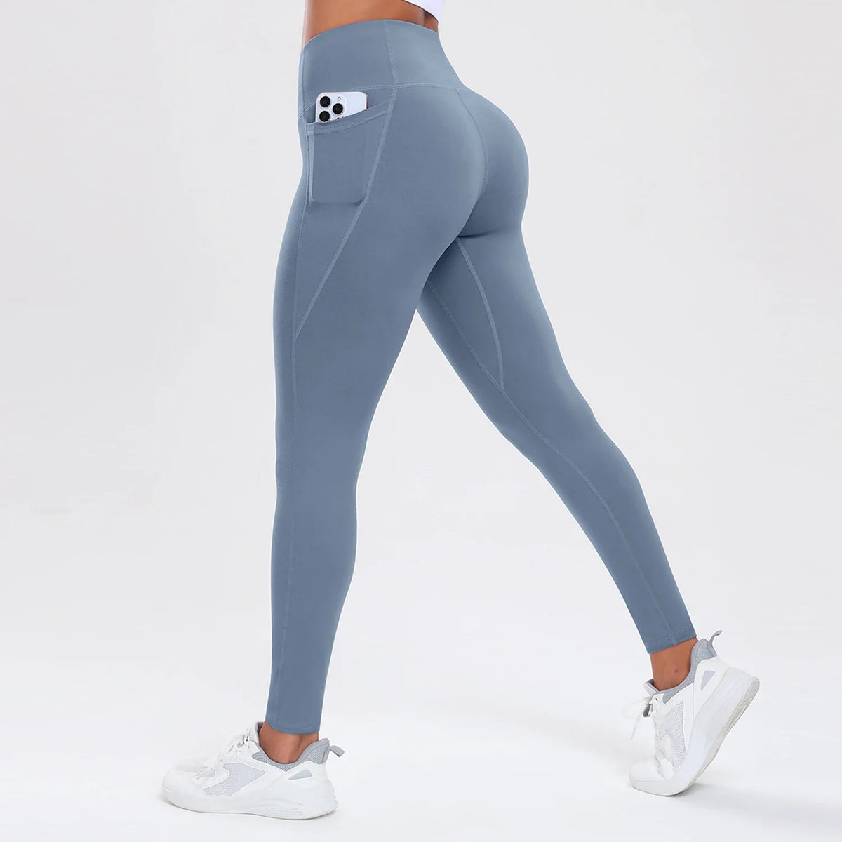 Women Yoga Pants with Pockets Butt Lifting Tummy Control Sports Leggings High Waist Fitness Tights Gym Clothing Sportswer